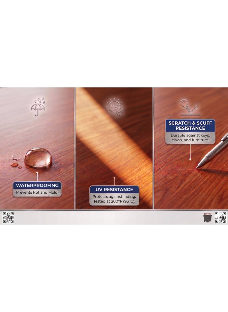 National Paints Wood Stain Premium Fast Drying Durable, Transparent Colored Finish (TEAK N-017, 3.6 Liters) - Image 3