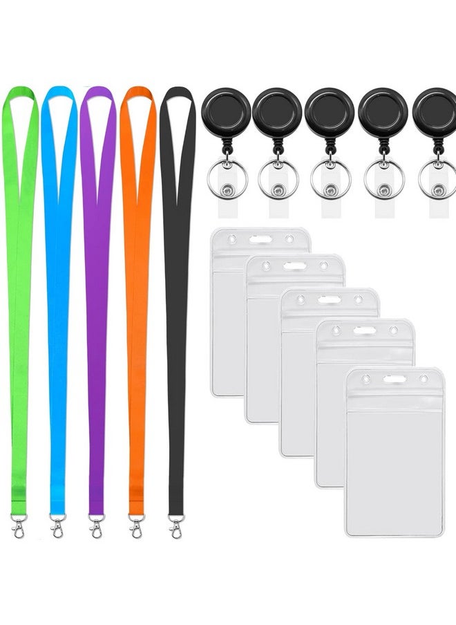 5 Pack Lanyards Retractable With Id Badges Holder Badge Reels Retractable Lanyard Vertical Lanyard With Id Badge Holder Neck Lanyard For Keys Women Teacher Men - pzsku/Z69BE35A063EC793C3632Z/45/_/1720701710/4d44bc90-d090-4f92-9bb9-a101baaf0ab0