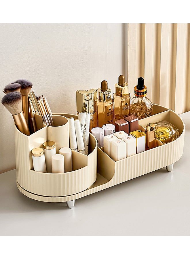 Sharpdo Large Capacity Makeup Brush Holder,360° Rotating Makeup Organizer,9 Slot Makeup Brushes Cup,for Vanity Decor,Bathroom Countertops,Desk Storage Container,Cosmetic Display cases - Image 3