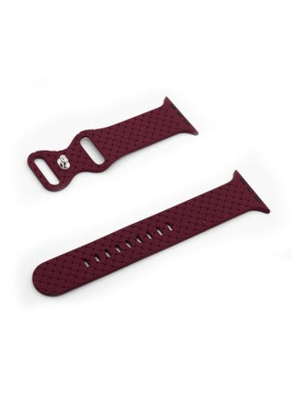 Replacement Strap Weave Texture Watch Band For Apple Watch Series 9&8&7 41mm / SE 3&SE 2&6&SE&5&4 40mm / 3&2&1 38mm Wine Red - pzsku/Z69BE407C0260B49E6EE7Z/45/_/1714875596/260a6fdd-5dd5-4cc5-92bc-7b7f3cbd3bf3