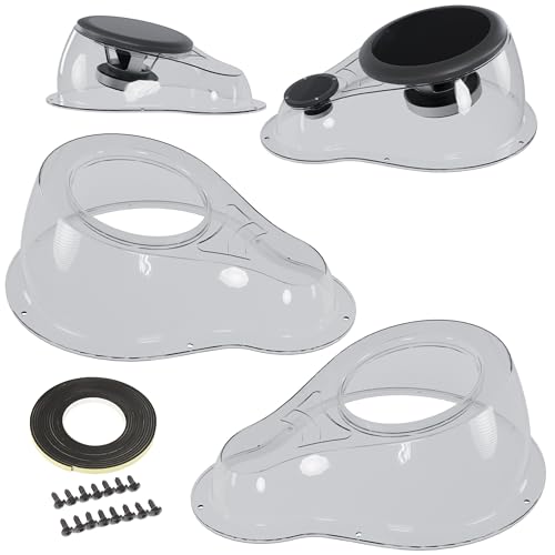 NARPES 2PCS SpeakerTweeter Boxes Universal for 65 Speakers for UTV ATV RV Boat Trunk Trailer Golf Cart Marine Speaker Enclosures Pods Mount Spacer Rear Deck Kick Panel Box Transparent - Image 1