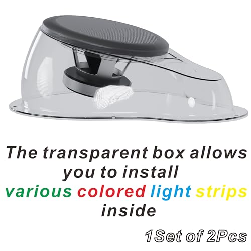 NARPES 2PCS SpeakerTweeter Boxes Universal for 65 Speakers for UTV ATV RV Boat Trunk Trailer Golf Cart Marine Speaker Enclosures Pods Mount Spacer Rear Deck Kick Panel Box Transparent - Image 3