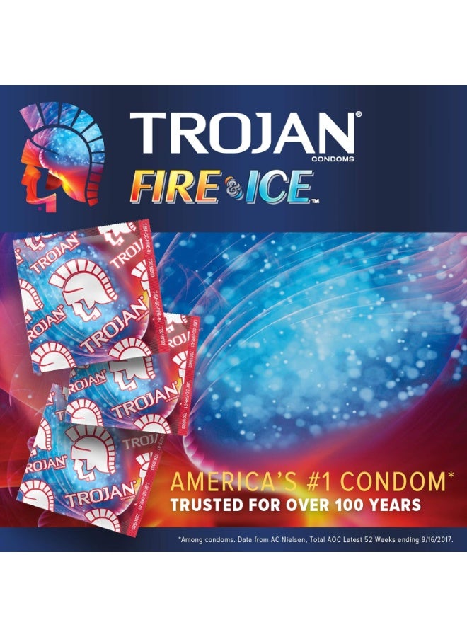 TROJAN Fire & Ice Dual Action Condoms 3 Count - Image 3