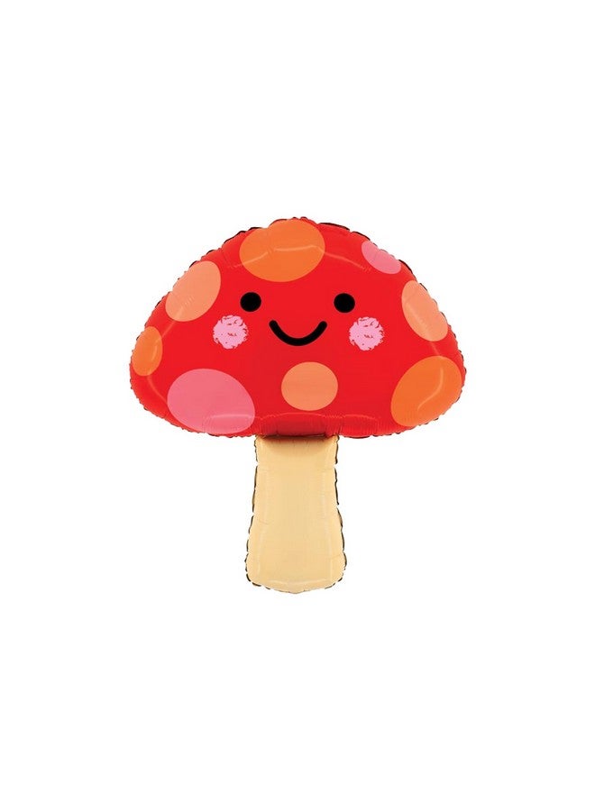 Artisan Owl Adorable Red Mushroom 23" Foil Party Balloon - Image 1