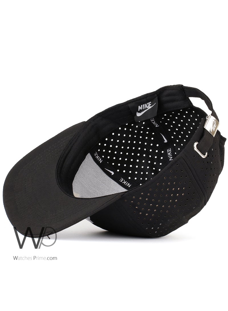 NIKE ORIGINAL Nike Snapback Cap Black Color Cotton Hat For Men  - Image 4