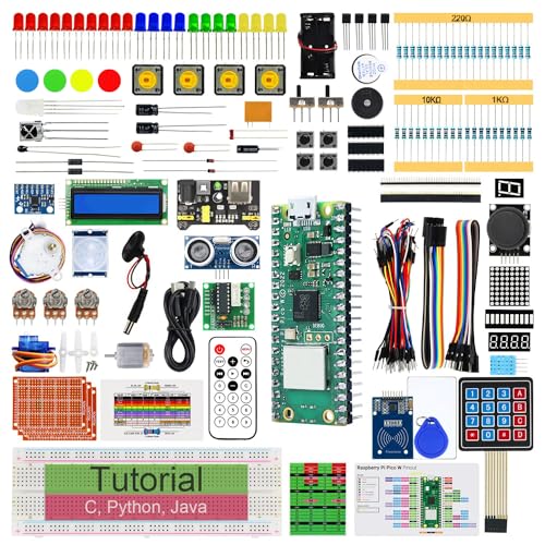 REES52 Ultimate Starter Kit for Compatible with Raspberry Pi Pico W (Included) (Compatible with Arduino IDE), 687-Page Detailed Tutorial, 222 Items, 112 Projects, Python C Java Code - Image 1