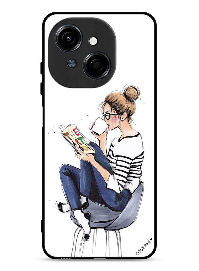 Covernex Tecno Spark Go 1 4G Protective Case Cover Reading The Art Book - Image 1