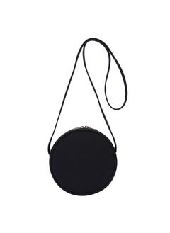 YONBEN Canvas Small Crossbody Bags For Women Circle Purse Shoulder Round Bag (Black)  - Image 1