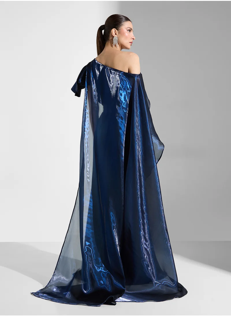 ايرا One Shoulder Drape Maxi Dress