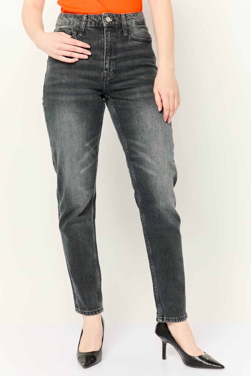 ESPRIT Women Classic Fit Washed Stretchable Jeans, Black - Image 1