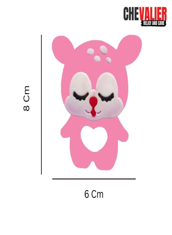 CHEVALIER Soft Silicone Rubber Teether for Baby | Teething Toys for Babies Silicone teether for 6 to 12 Months | 3-6 Months, Cat, Pink - Image 2
