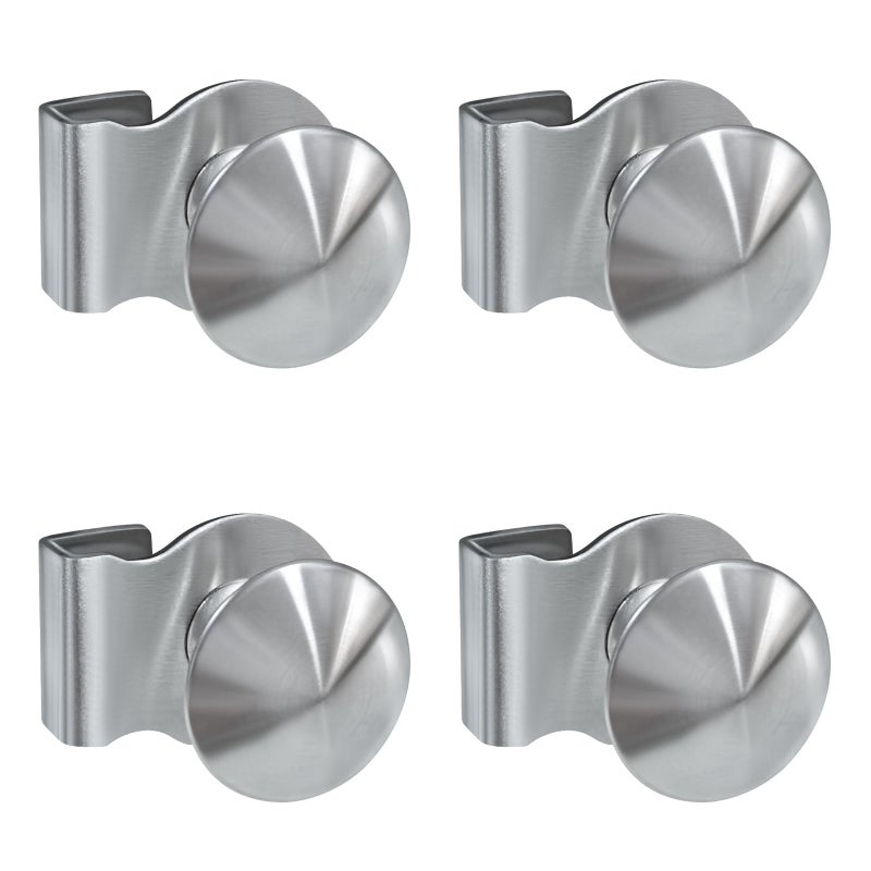 DEEKOUDT 4 Piece Stainless Steel Glass Door Clip Handle Cabinet Drawer Glass Door Clip Handle for Glass Display Cabinet Furniture Glass Cabinet Drawer Pull Knob
