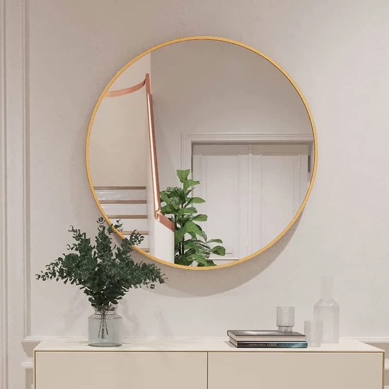 RIZIK STORE® Iron Metal Decorative Round Wall Mirror with Hook – HD Clear Glass, Wall Mounted for Bedroom, Living Room, Wash Basin, Vanity, Makeup & Bathroom - Image 5