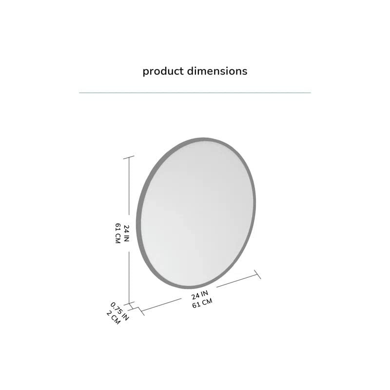 RIZIK STORE® Iron Metal Decorative Round Wall Mirror with Hook – HD Clear Glass, Wall Mounted for Bedroom, Living Room, Wash Basin, Vanity, Makeup & Bathroom - Image 2