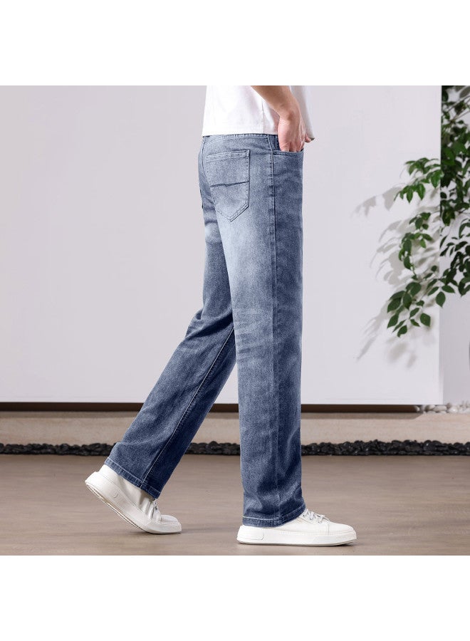 Tucano men's Comfortable Summer Jeans - Classic Slim Fit Straight Leg With Stylish Stiffness - Image 4