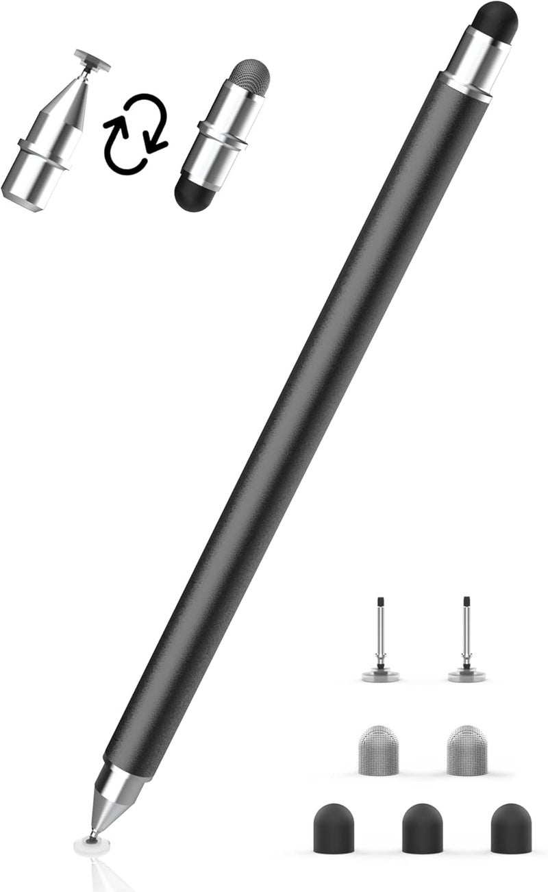 MEKO 3-in-1 Tablet Pen Magnetic Touchscreen Pen, Fibre Rubber Disc Stylus Touch Pen for All Tablets/Mobile Phones - Image 1