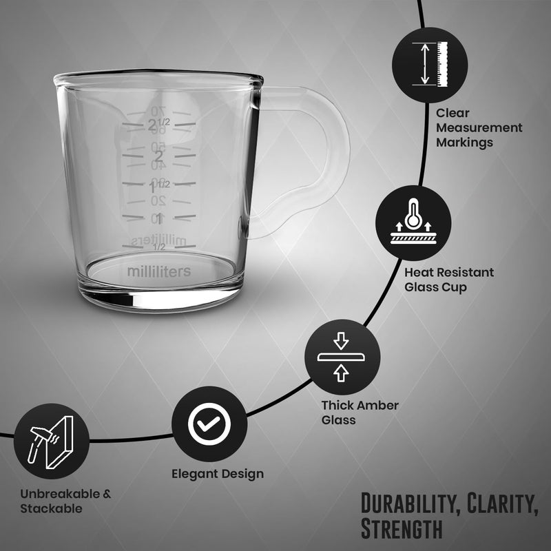 Rattleware Espresso Shot Glass Pitcher – Double Spouted Genuine Barista Measuring Cup with Graduations in Ml & Oz – High-Volume, Commercial-Grade for Swift Espresso Pouring & Precision (3 Oz, 2-Pc) - Image 5