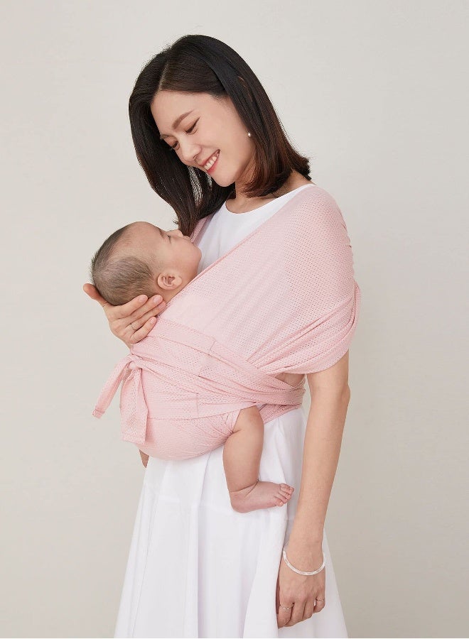 Baby Wrap Carrier for Newborn, Hassle-Free Moisture Wicking and Breathable Infant Sling,  for Newborn Babies to 44 lbs Toddlers (Pink, L) - Image 3