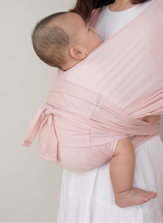 Baby Wrap Carrier for Newborn, Hassle-Free Moisture Wicking and Breathable Infant Sling,  for Newborn Babies to 44 lbs Toddlers (Pink, L) - Image 4