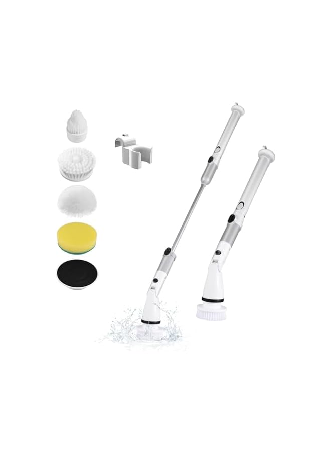 PROMASS promass Electric Spin Scrubber Cordless Handheld Cleaning Brush Scrubbing Brush with Adjustable Extension Handle 4 Brush Heads 4000mAH Battery for Kitchen Bathroom Wall Window Floor  - Image 4