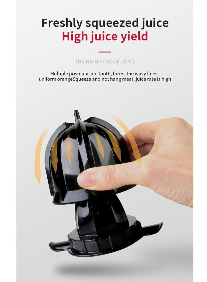 سوكاني عصارة حمضيات كهربائية 350 واط من الفولاذ المقاوم للصدأ | عصارة برتقال وليمون أوتوماتيكية قوية | مستخلص عصير طازج للحمضيات | JE-651E أسود - Image 4