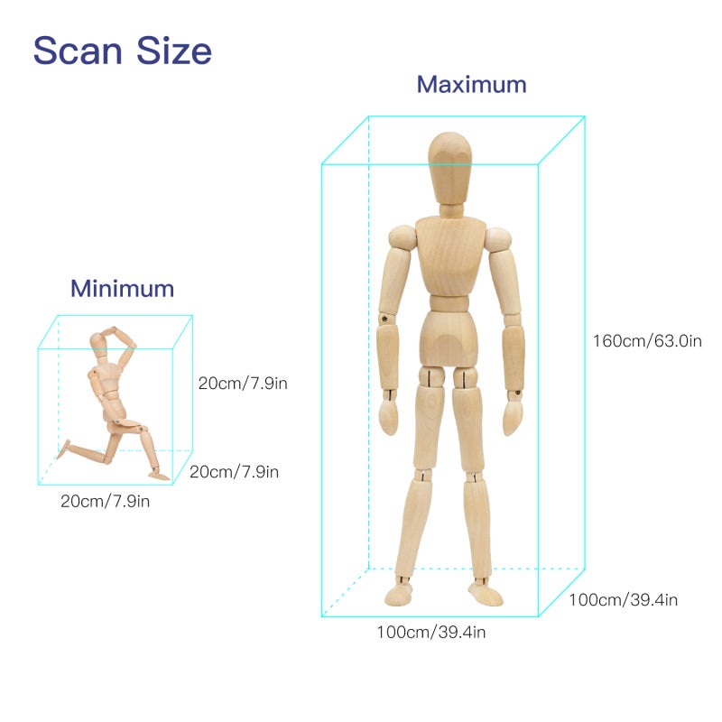 Handheld 3D Scanner with Intel RealSense Technology - Full Color 3D Scanner for USB Plug and Play - Portable Handheld Scanner for 3D Printing and Design - Image 3