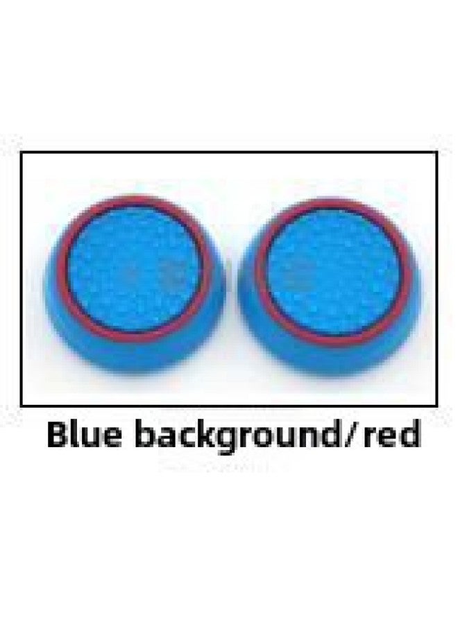 PS5 Luminous Rocker Cap PS4 XBO Xone Two-color Silicone Collar Mushroom Head Gamepad Key Cap-Product Color:Blue Bottom/Red Circle - Image 1