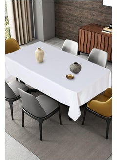 Bliss Casa Bliss Casa 100% Cotton Rectangular Tablecloth - Table Covers for Catering Events, Dinner Parties, Weddings, Buffet Table or Home Dining, Washable Table Cloth White  - Image 1