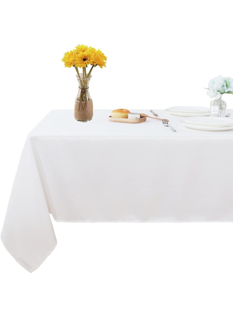 Bliss Casa مفرش طاولة مستطيل من القطن بنسبة 100% من Bliss Casa - أغطية طاولات لمناسبات تقديم الطعام وحفلات العشاء وحفلات الزفاف وطاولة البوفيه أو تناول الطعام المنزلي، مفرش طاولة قابل للغسل - Image 5