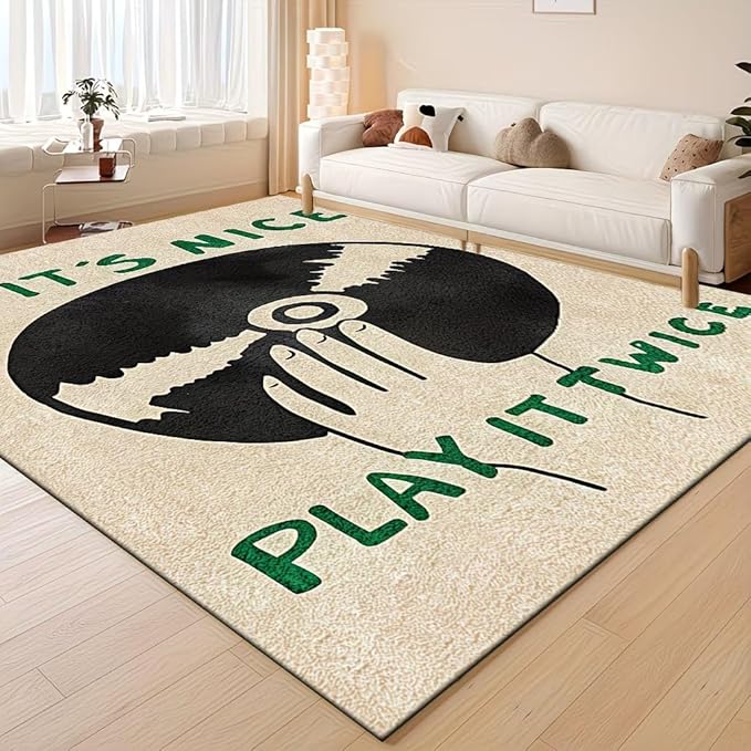 Tnessential Black And White Record Rug - Image 2