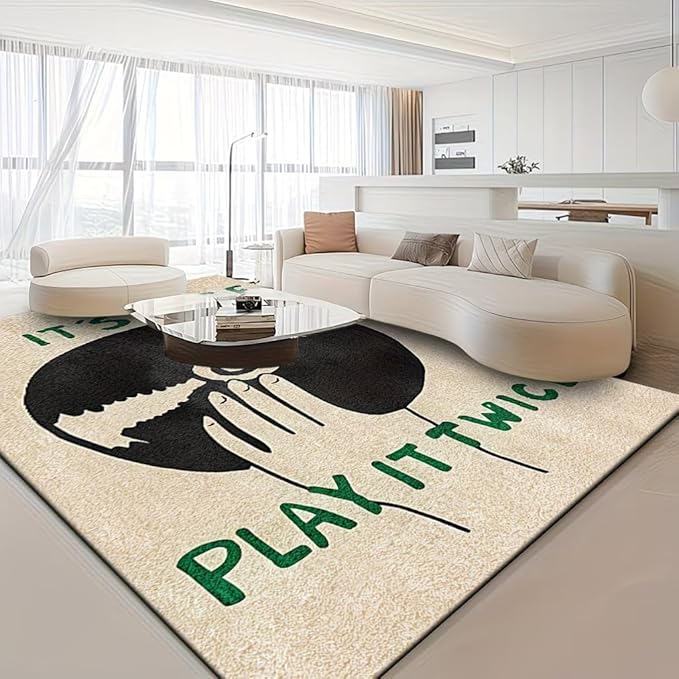 Tnessential Black And White Record Rug - Image 3