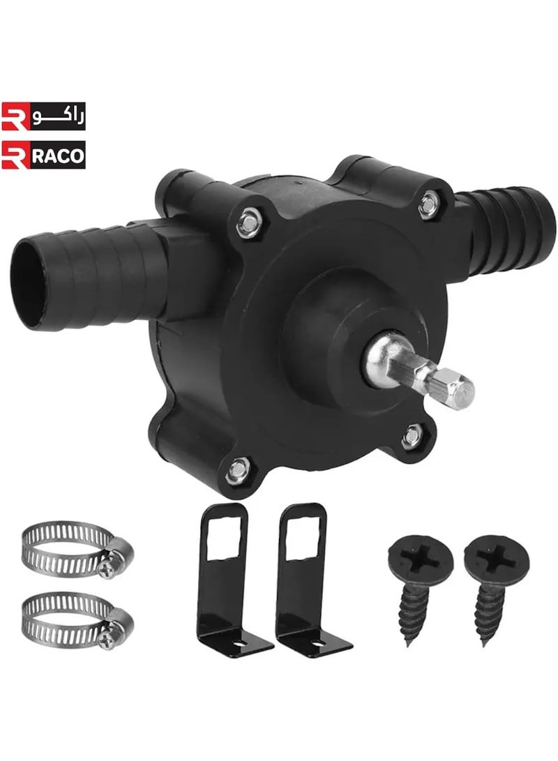 راكو مضخة الحفر الكهربائية المحمولة من راكو - ملحق حفر يدوي صغير لنقل الماء والزيت، مضخة ذاتية التحضير مع تدفق قابل للتعديل، صغيرة الحجم للمنزل والحديقة - Image 2