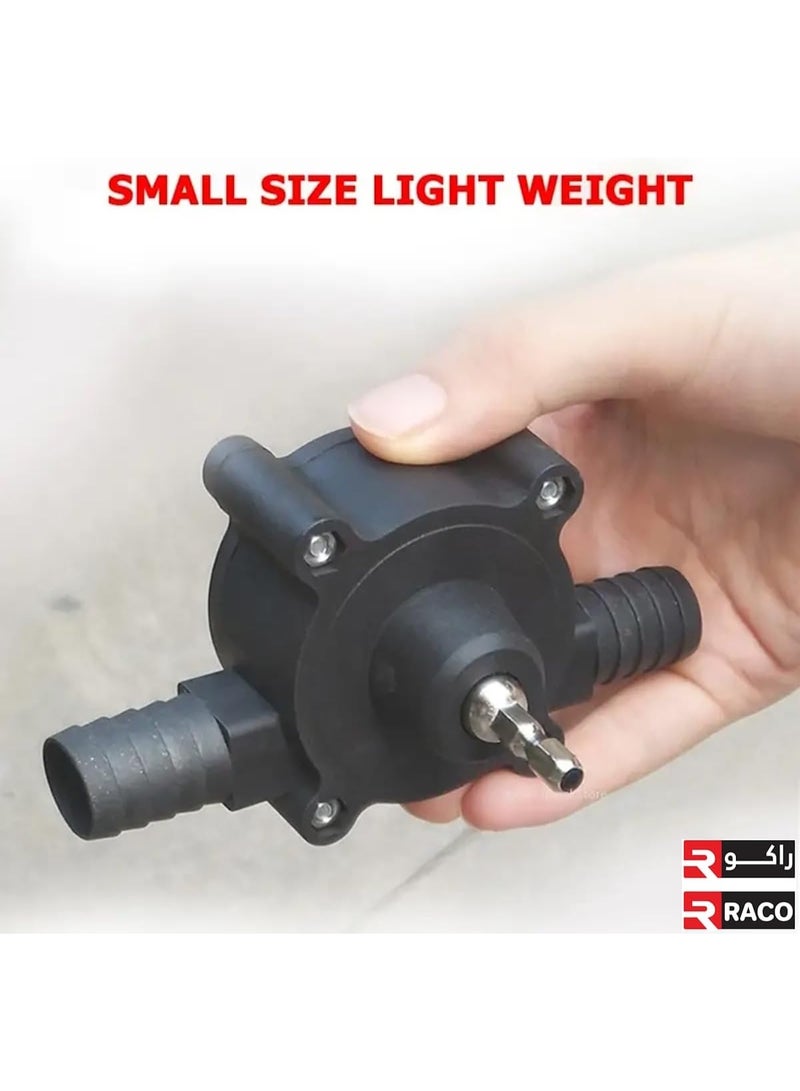 راكو مضخة الحفر الكهربائية المحمولة من راكو - ملحق حفر يدوي صغير لنقل الماء والزيت، مضخة ذاتية التحضير مع تدفق قابل للتعديل، صغيرة الحجم للمنزل والحديقة - Image 5