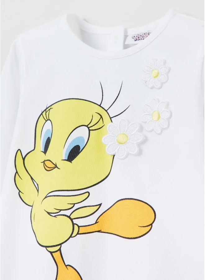 او في اس OVS Long-Sleeved T-Shirt With Tweety Print