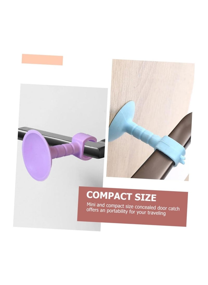 Generic 6pcs Silicone Door Stopper Gate Hold-Open Door Catch Child Proof Door Handle Anti Collision Door Buffer Silicone Bumpers Door Suction No Punching Anti-Collision Door  - Image 5