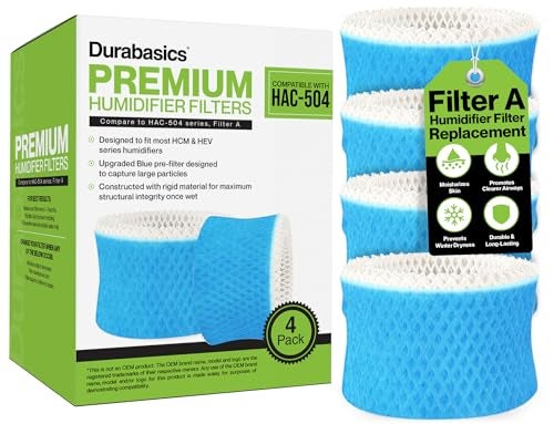 Durabasics 4 Pack of Premium Humidifier Filters Compatible with Honeywell Humidifier Filters HAC-504, HAC-504AW & Honeywell Filter A | Replacement for HCM 350 Filters & Cool Mist Humidifiers - Image 1