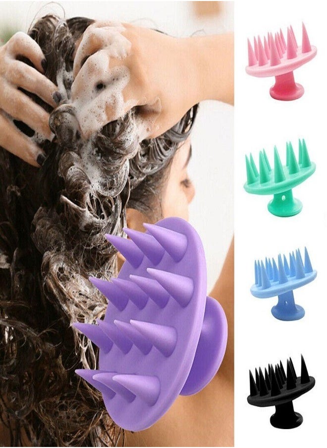 Generic - Silicone Hair Scrubber Shower Scalp Brush - Multicolor - Image 1