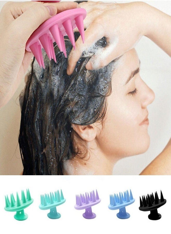 Generic - Silicone Hair Scrubber Shower Scalp Brush - Multicolor - Image 1