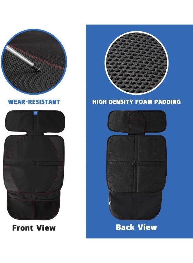 funbliss Car Seat Protector for Baby Child 2 Packs Black,Waterproof Seat Protector with Thickest Padding for Baby Car,Dog Mat,Cover Pad Protects Automotive Vehicle Leather - Image 5