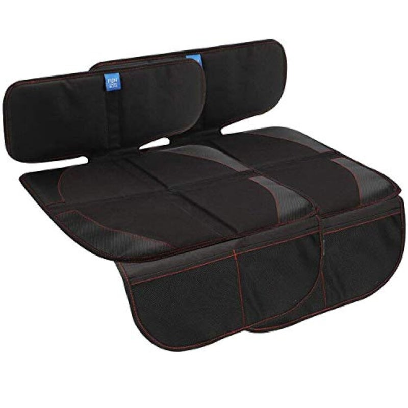 funbliss Car Seat Protector for Baby Child 2 Packs Black,Waterproof Seat Protector with Thickest Padding for Baby Car,Dog Mat,Cover Pad Protects Automotive Vehicle Leather - Image 1