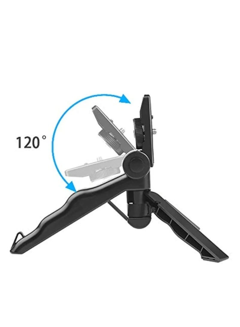 ELTRAZONE 5-in-1 Vlogging Kit – LED Video Light, Professional Microphone, Universal Smartphone Holder, Hand Grip  Foldable Mini Tripod – Content Creator Set for TikTok, YouTube, Live Streaming, Video Recording, Reels  Online Meetings – Mobile Compatible - Image 4