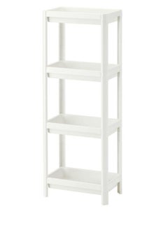 White bathroom shelf