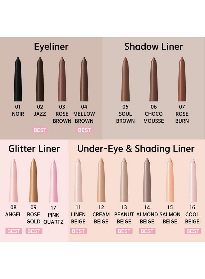 BBI@ BBIA Bbia Last Auto Gel Eyeliner 17 Color Multiuse Longwear & Waterproof Mechanical Eye Liner Easy Drawing With Smooth Texture Smudgeresistant Shadow & Glitter Vegan Korea Eye Makeup (03 Rose Brown) - Image 3