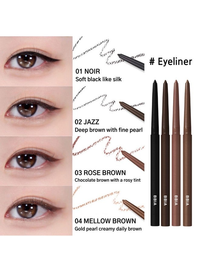 BBI@ BBIA Bbia Last Auto Gel Eyeliner 17 Color Multiuse Longwear & Waterproof Mechanical Eye Liner Easy Drawing With Smooth Texture Smudgeresistant Shadow & Glitter Vegan Korea Eye Makeup (03 Rose Brown) - Image 4