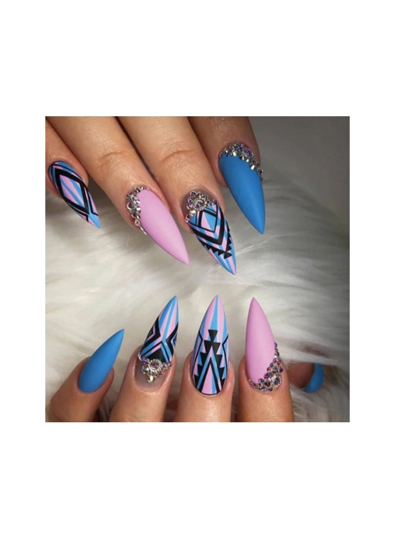 24-Piece Salon Acrylic False Nails Set