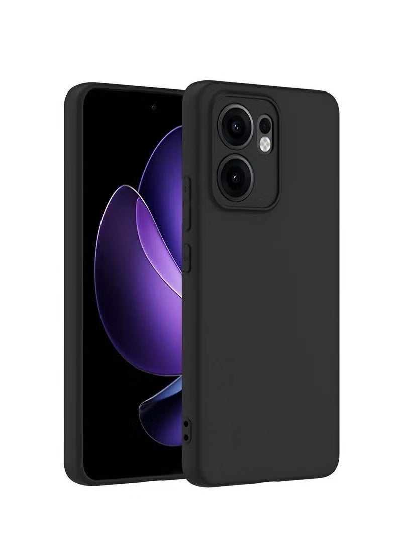 ELTRAZONE Oppo Reno13 F 4G/5G 2025 Premium Soft Liquid Silicone Case Cover – Shockproof, Anti-Scratch, Full Protection, Slim & Lightweight, Soft Touch, Black - Image 2