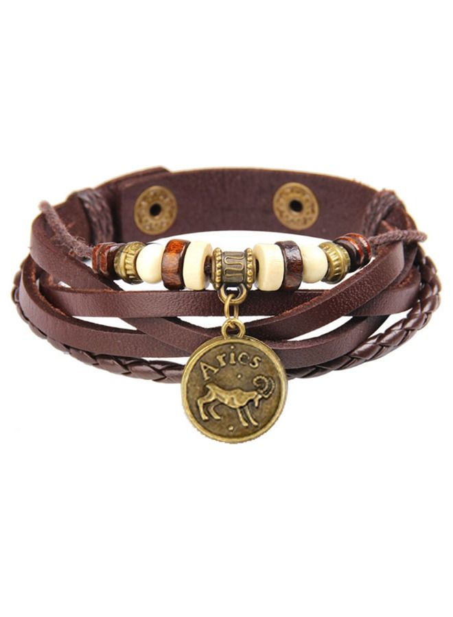 5esha 12 Constellations Beads Multilayer Bracelet with (Aries)