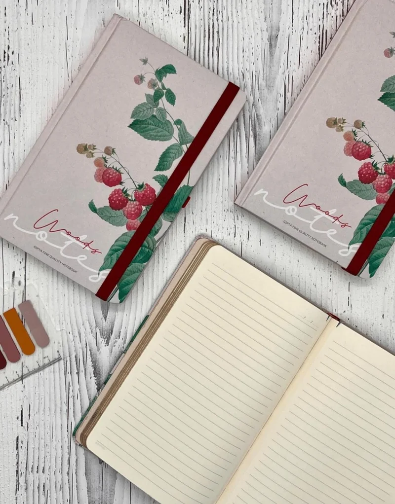Kağıt Gemi Dükkan Paper Ship Shop Blackberry Pattern Hard Cover Notebook Agenda Planner Bullet Journal