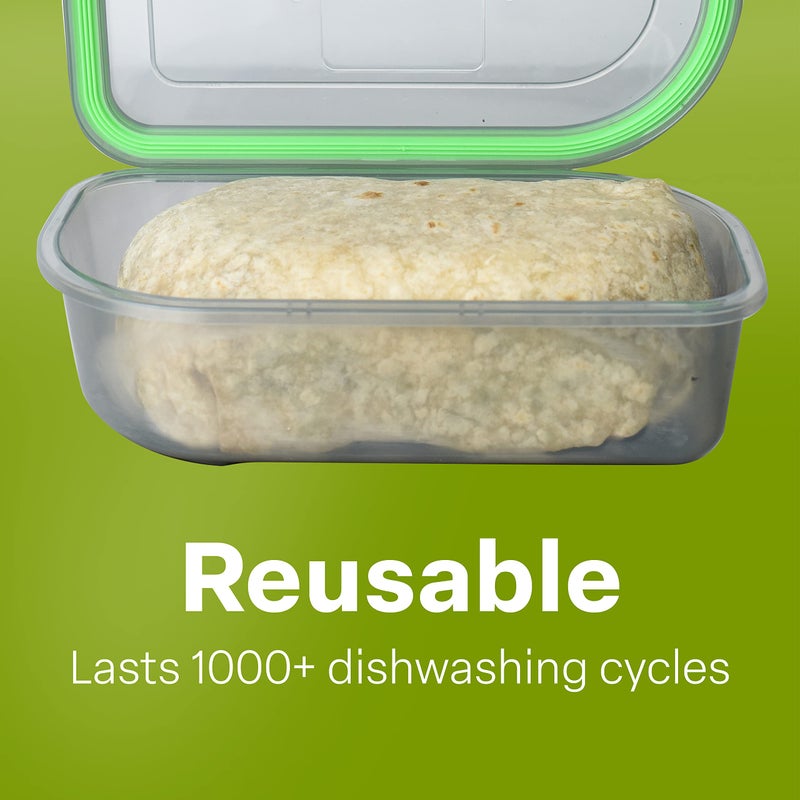 MyGo Container حاوية mygo نصف الحجم إلى حاوية مقصورة واحدة 8 "" x 5 "" × 2-1/2 "" ميكروويف آمنة NSF آمنة الدخان/الأخضر - Image 5