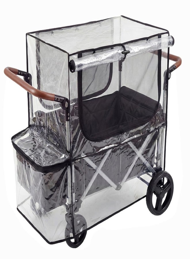 Fiwochic Big Size Rain Cover and Mosquito Net 2in1 for Wagon Stroller and Trolley Cart, Rain & Wind Canopy with Window for Camping and Sporting Events, Wagon Stroller Accessories (Cart Not Included) - Image 1